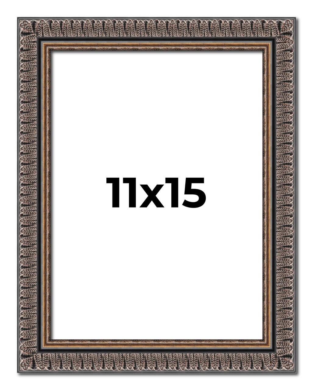 Ornate Black Picture Frame - UV Acrylic, Foam Board Backing, Hanging Hardware